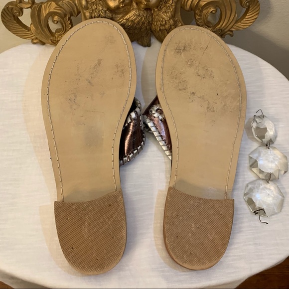 Jack Rogers Navajo Whipstitch Leather Sandals SZ 8 - Picture 7 of 8